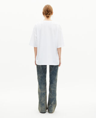 The Kooples MEN WHITE unisex loose plain white t-shirt