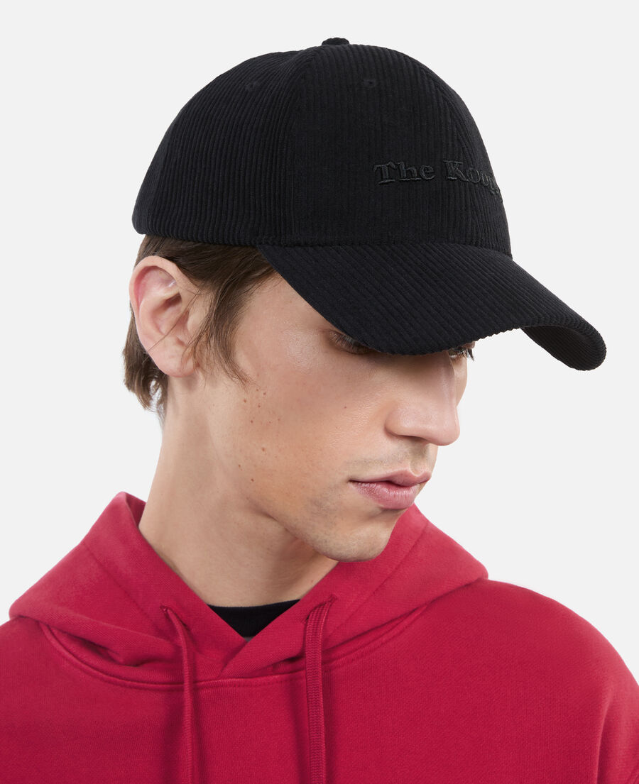 The Kooples DAMEN BLACK schwarze kappe aus cordsamt
