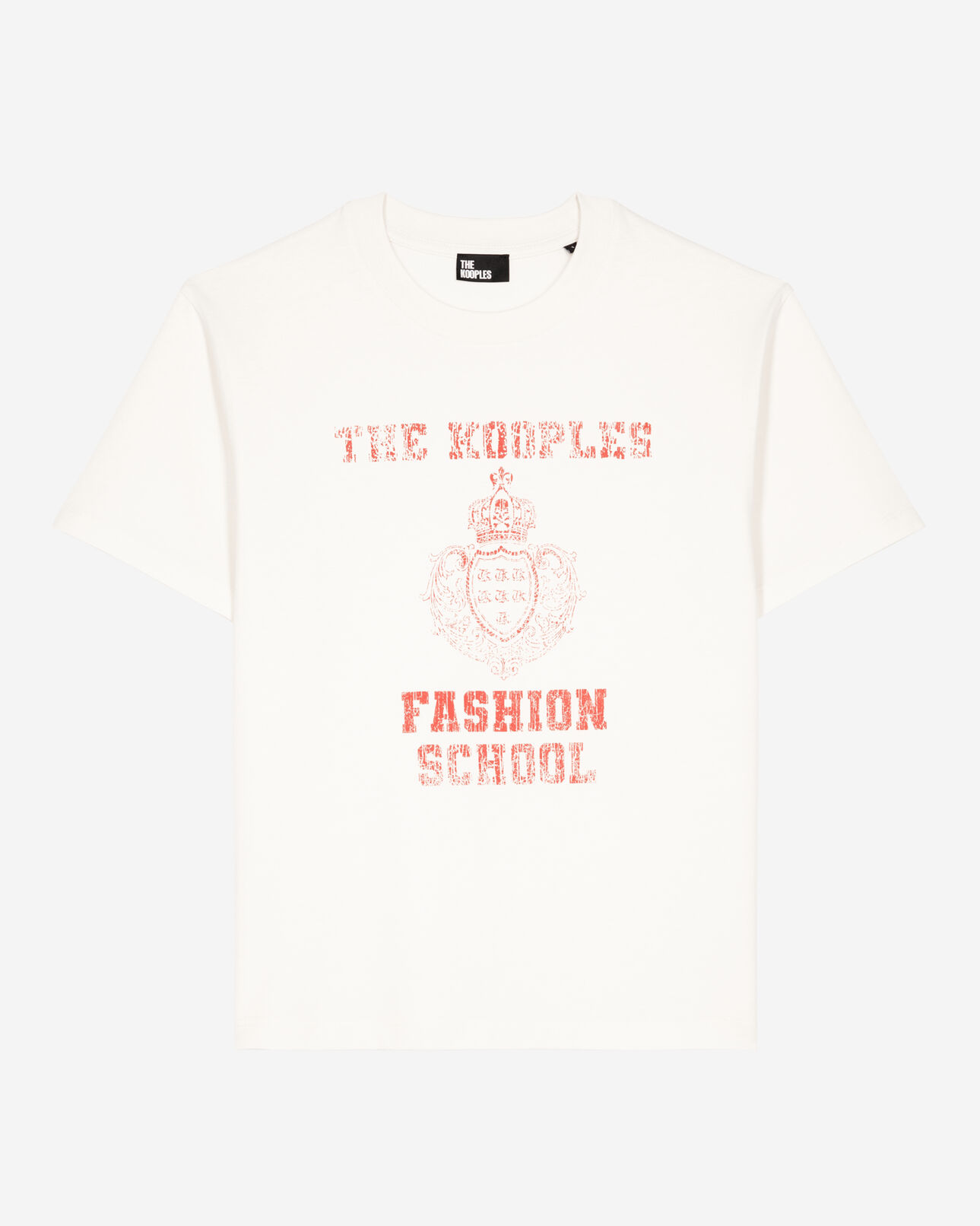 The Kooples WOMEN ECRU t-shirt with ecru screen print