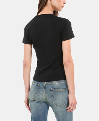 The Kooples F BLACK black t-shirt with serigraphy