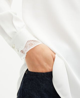 The Kooples FEMME ECRU chemise en soie écrue