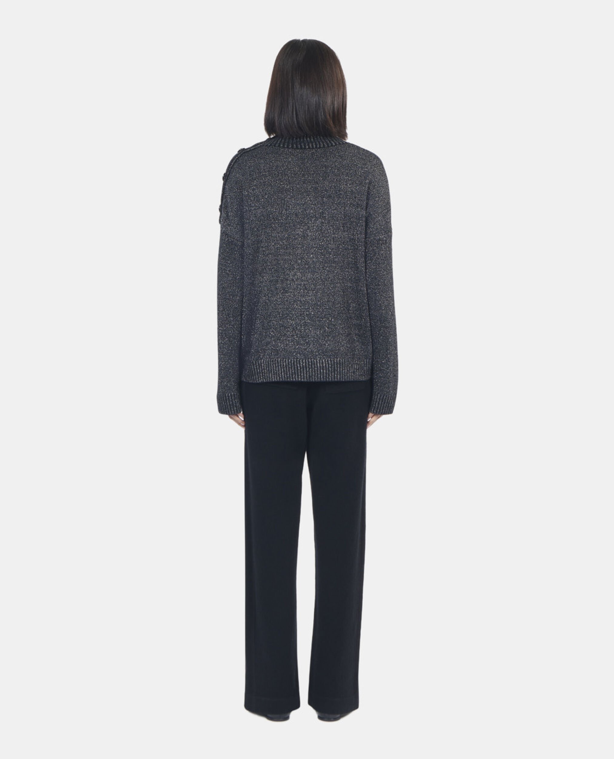 Pull en laine et cachemire noir, BLACK, hi-res image number null