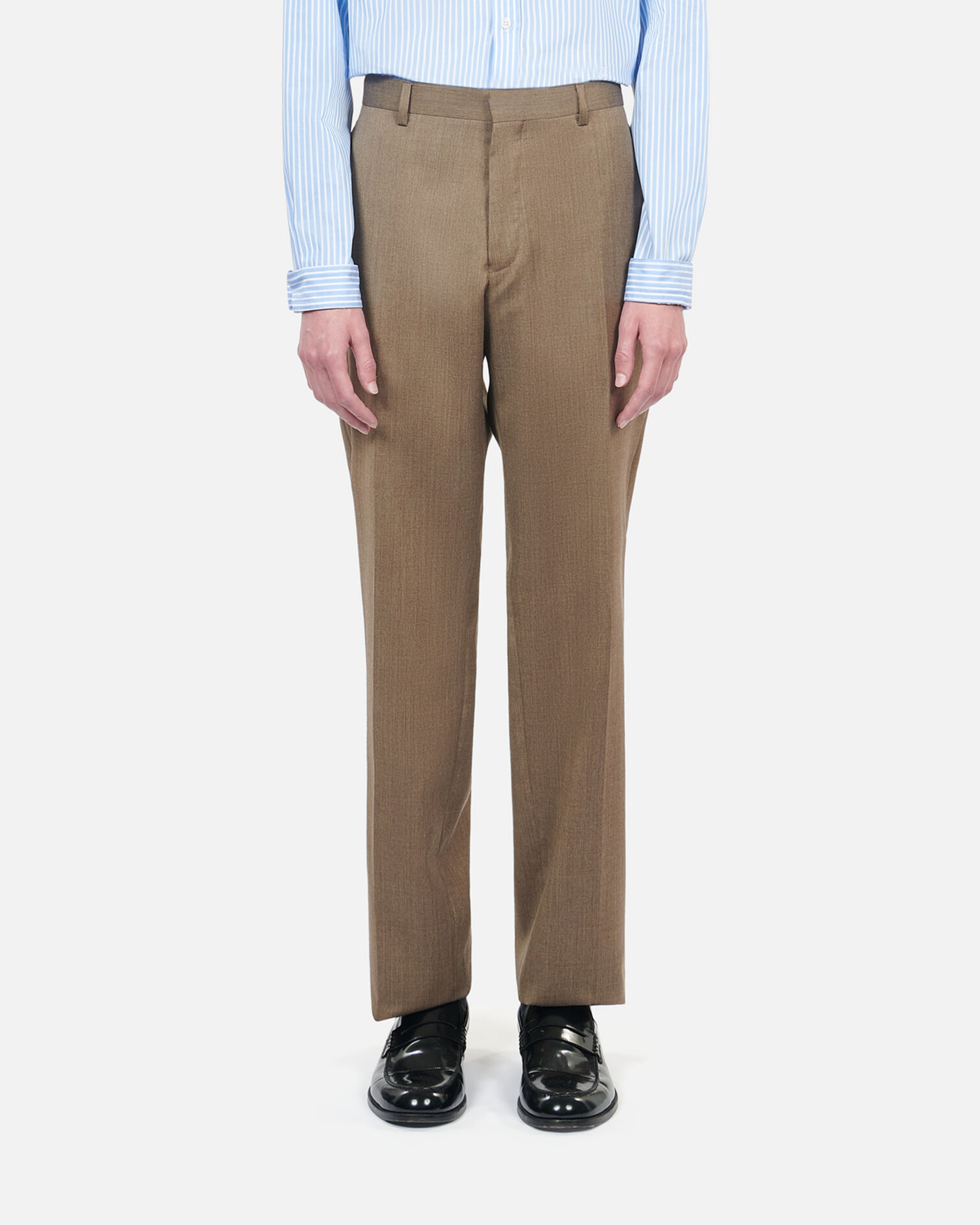 Light brown wool suit trousers, BROWN, hi-res image number null