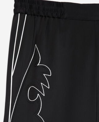 The Kooples WOMEN BLACK black pants with western-style embroidery