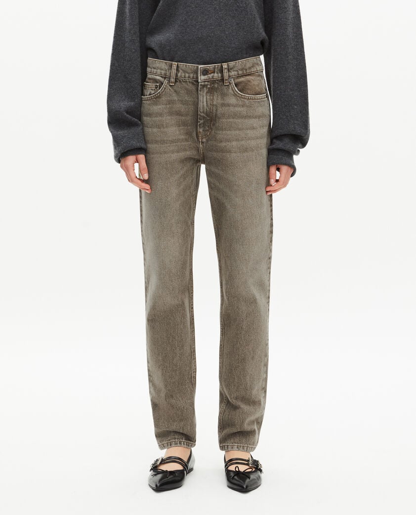 The Kooples F OLIVE wide-leg olive jeans