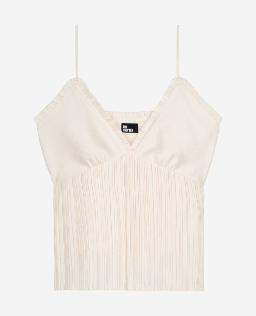 The Kooples WOMEN ECRU ecru pleated camisole