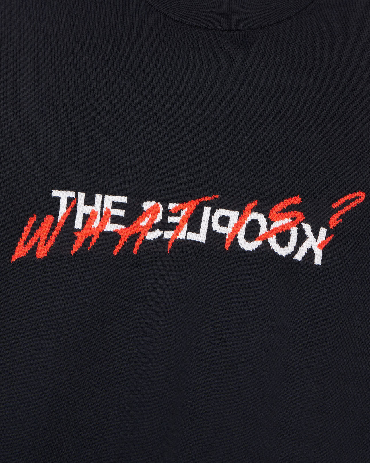 The Kooples FEMME BLACK RED OFF WHITE pull what is en laine noir