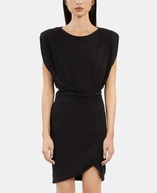 The Kooples FEMME BLACK robe courte avec fronces noire