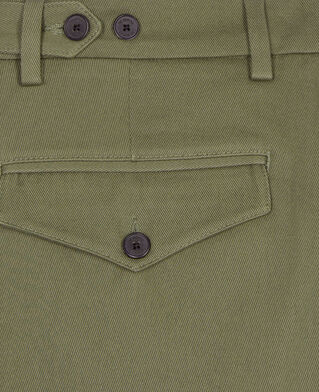The Kooples HOMBRE OLIVE NIGHT pantal&oacute;n caqui algod&oacute;n