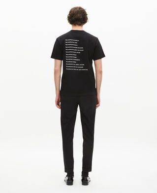 The Kooples HERREN BLACK schwarzes t-shirt „what is“ für herren
