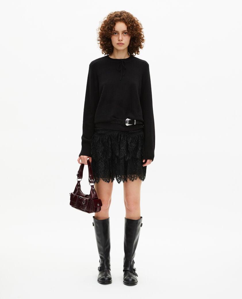 The Kooples MUJER BLACK falda negra de encaje