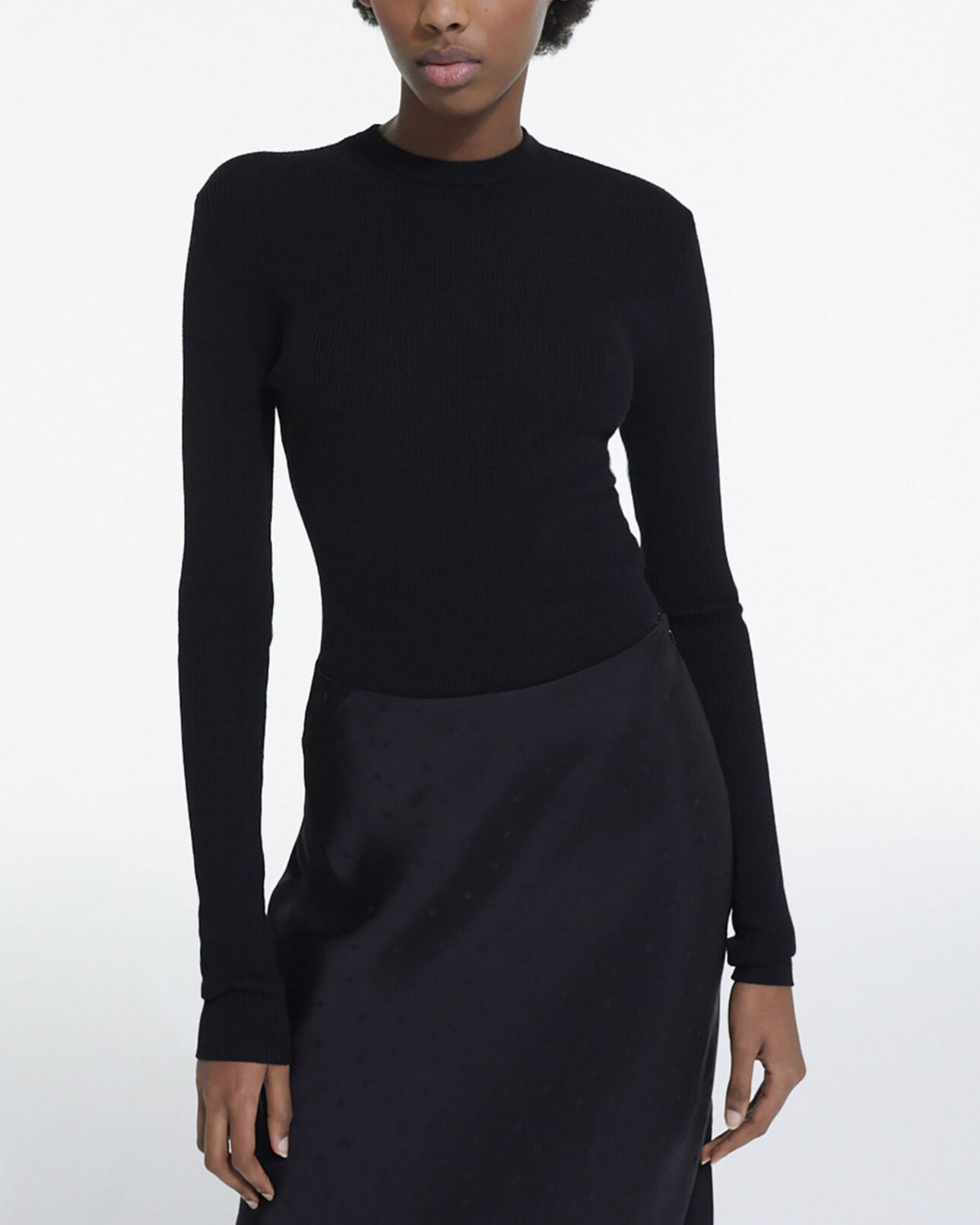 The Kooples WOMEN BLACK black wool sweater