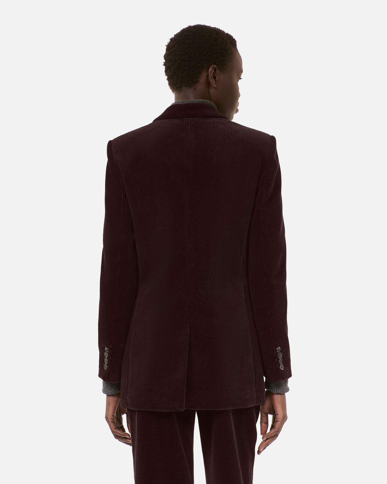 The Kooples WOMEN BROWN brown corduroy suit jacket