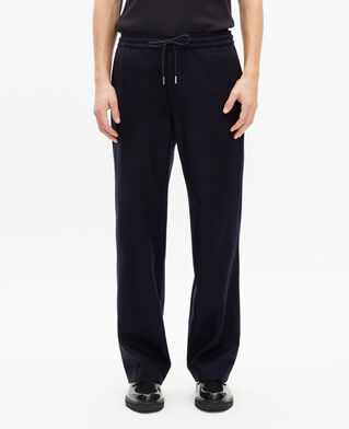 The Kooples MEN NAVY wide-leg trousers in navy wool