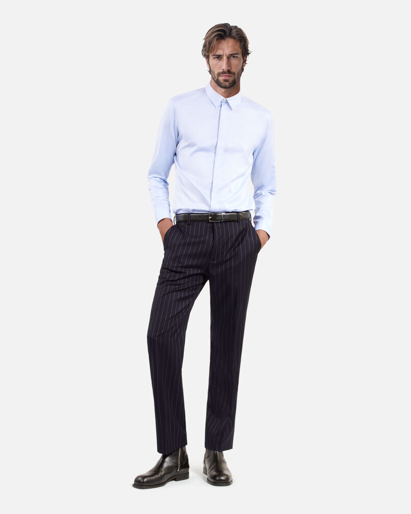The Kooples HOMME DARK NAVY pantalon de costume à rayures bleu
