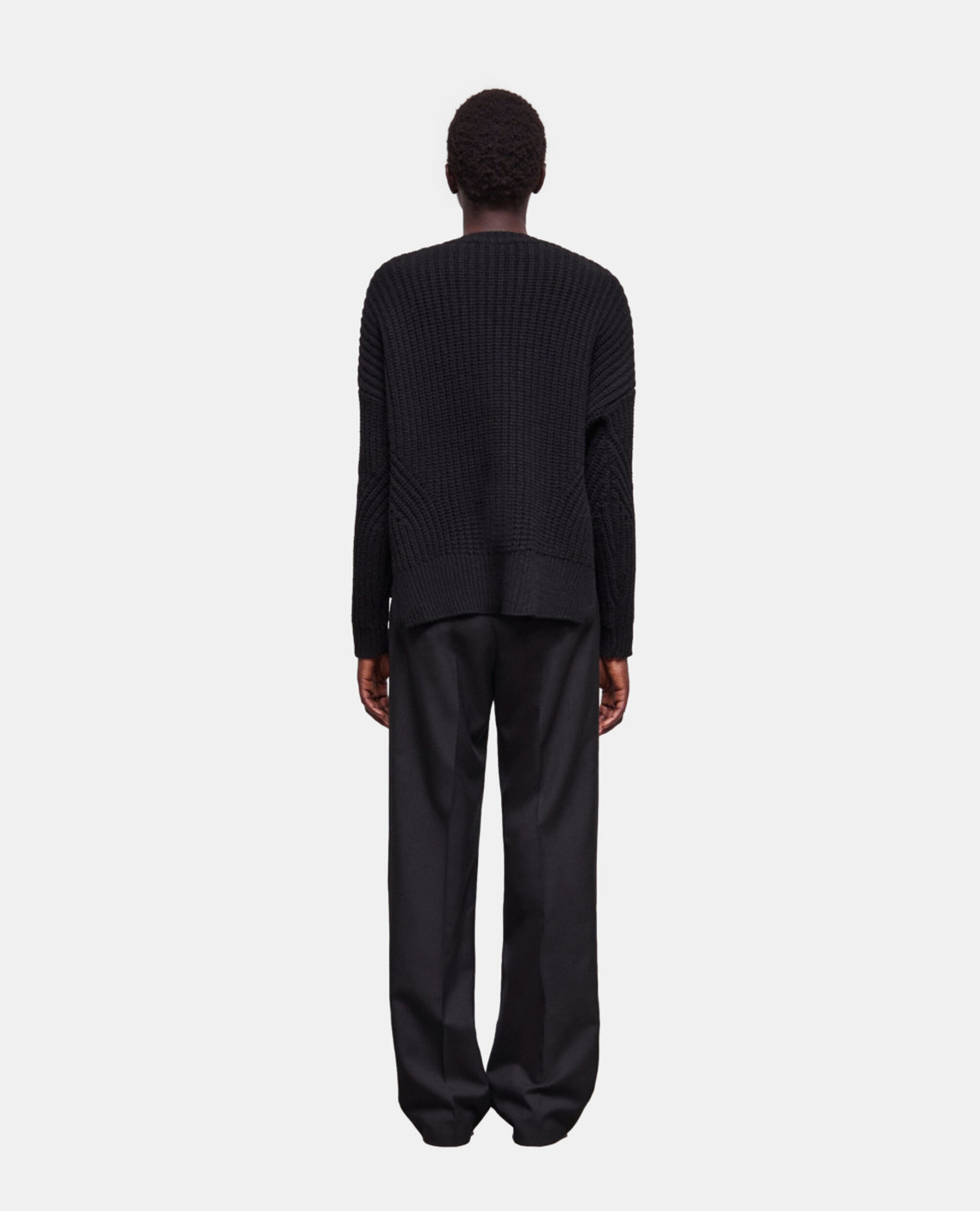 Cardigan en laine noir, BLACK, hi-res image number null