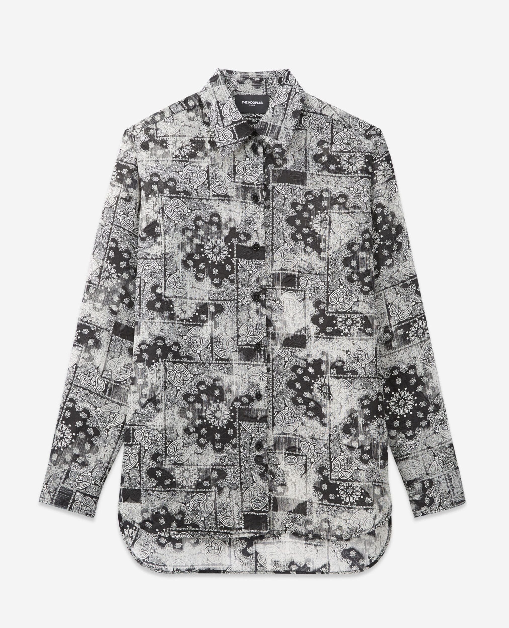 Bandana print shirt, BLACK, hi-res image number null