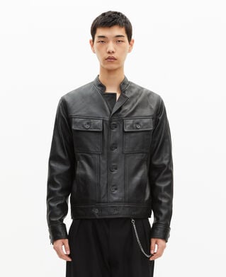 The Kooples HERREN BLACK schwarze lederjacke