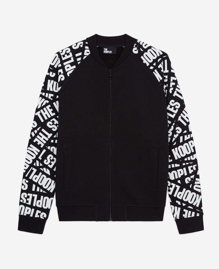 chaqueta chándal negra tape logotipo