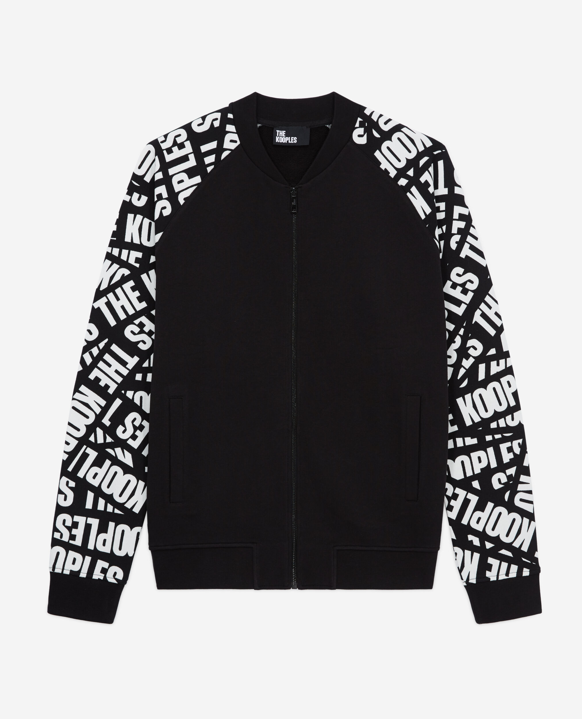 Black tracksuit jacket with Tape logo, BLACK / WHITE, hi-res image number null