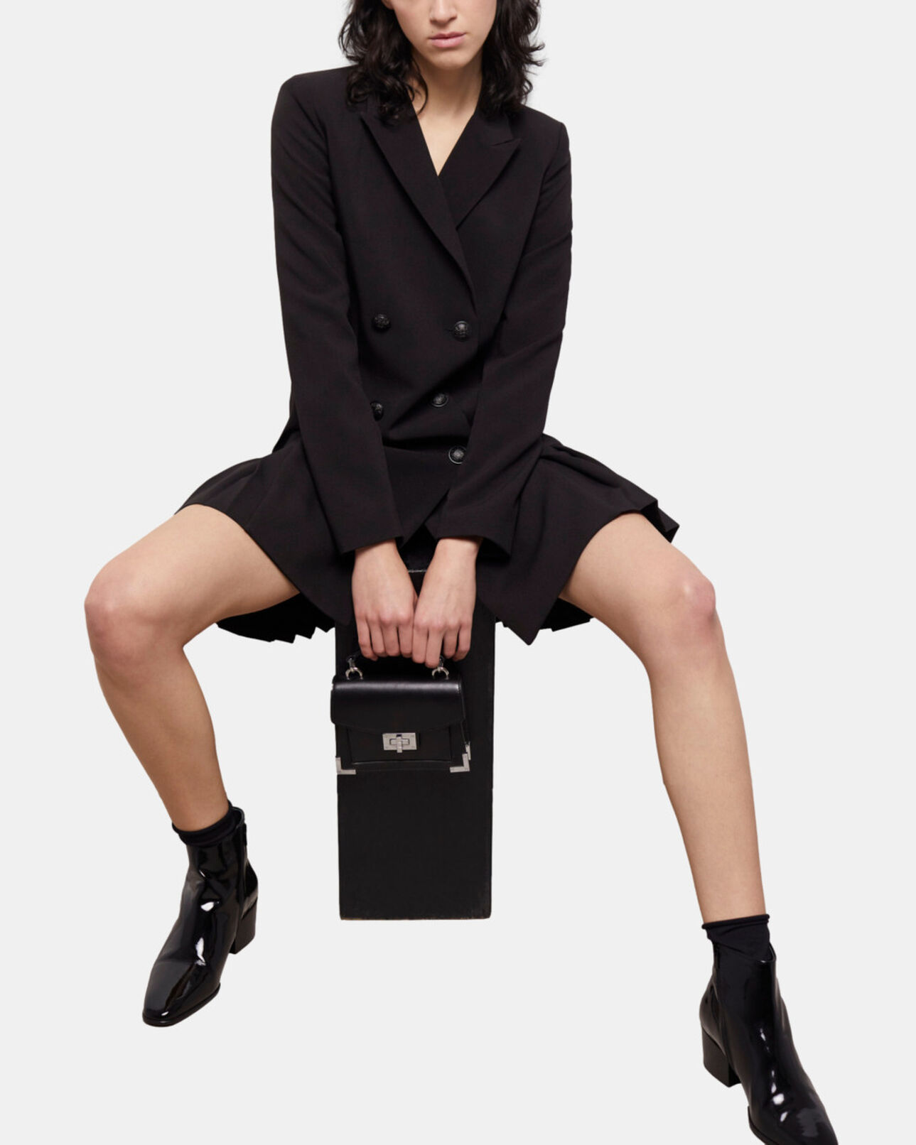 The Kooples MUJER BLACK STONE bolso emily nano piel negro