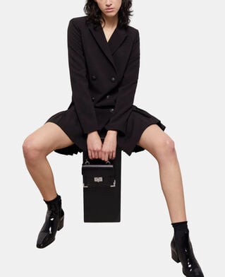 The Kooples FEMME BLACK STONE sac emily nano en cuir noir