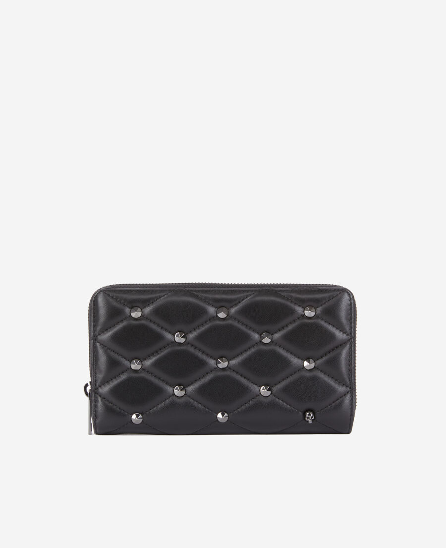 black quilted leather wallet