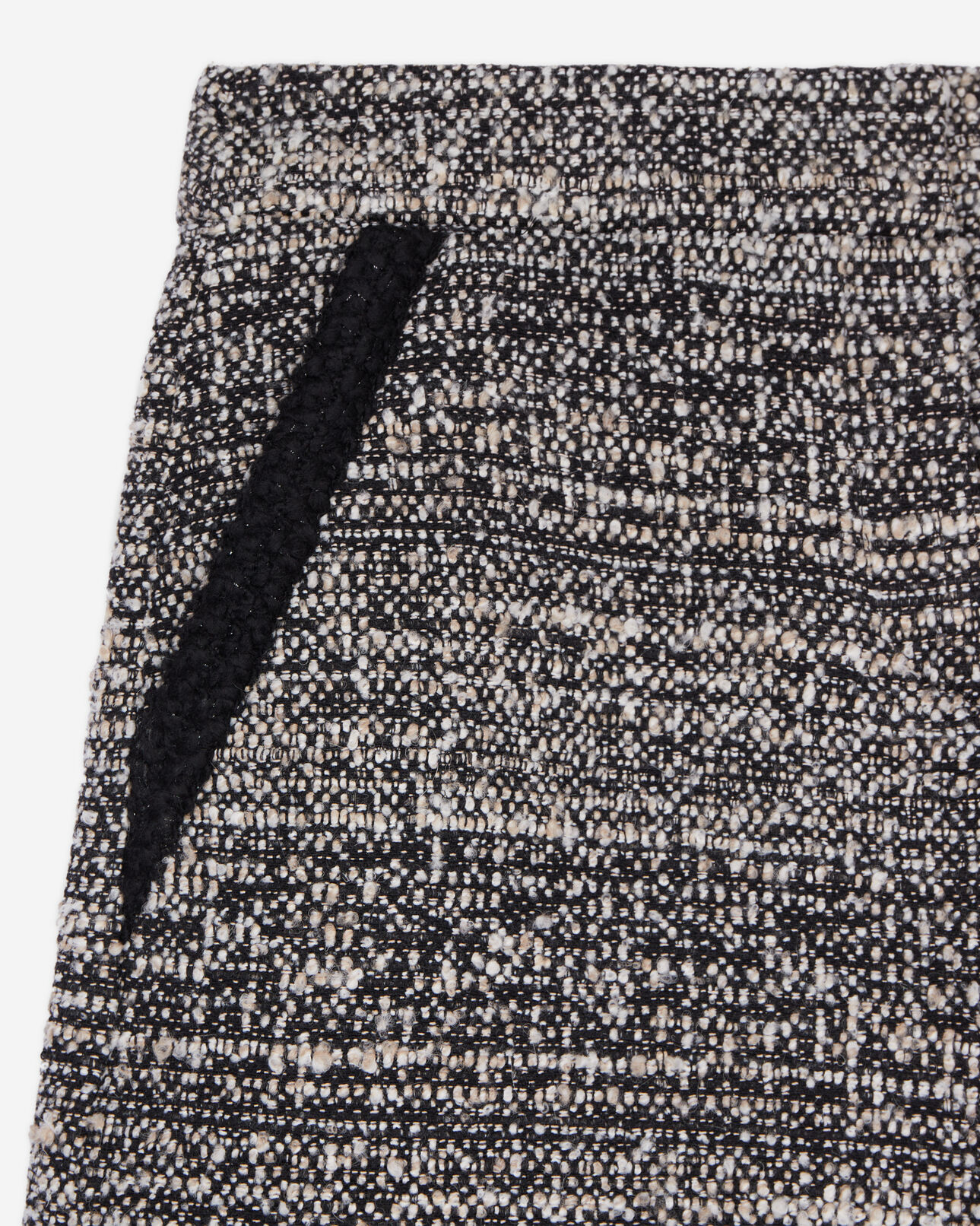 The Kooples WOMEN BLACK WHITE black and white tweed shorts