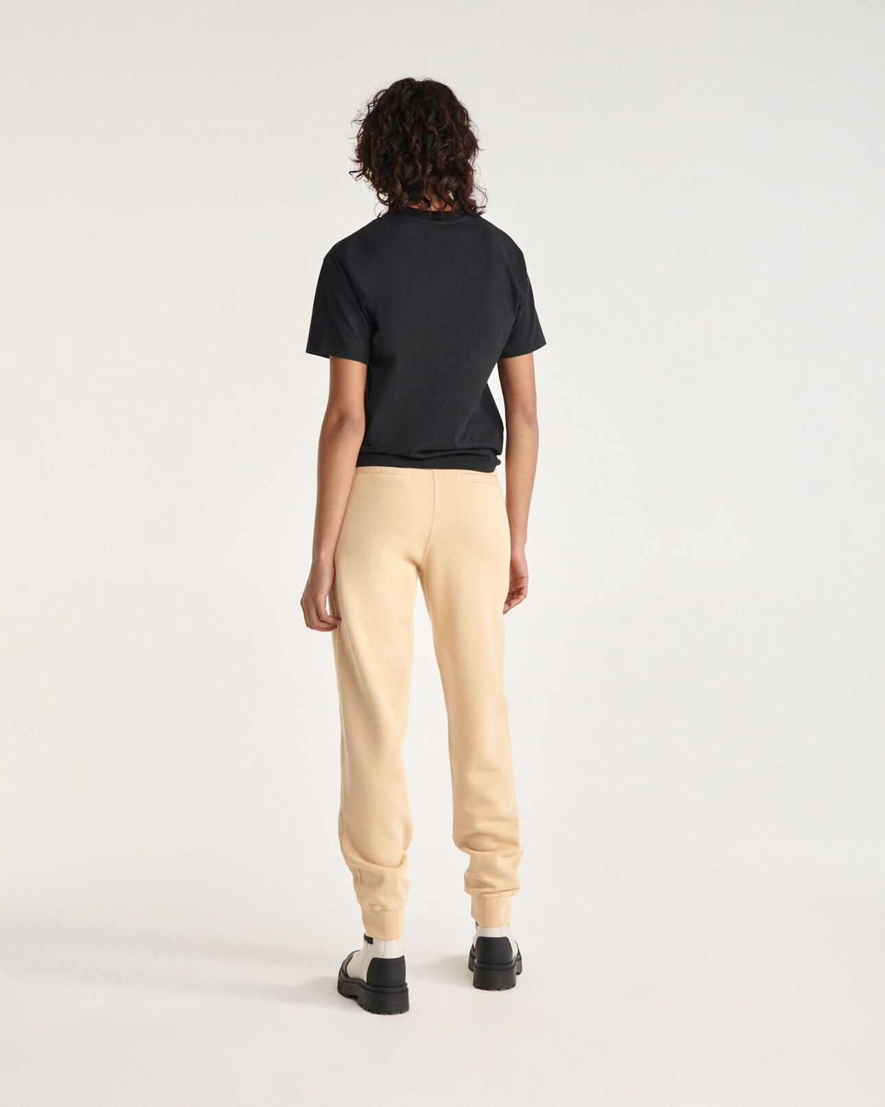 The Kooples FEMME LIGHT BROWN jogging beige logo brodé ton sur ton