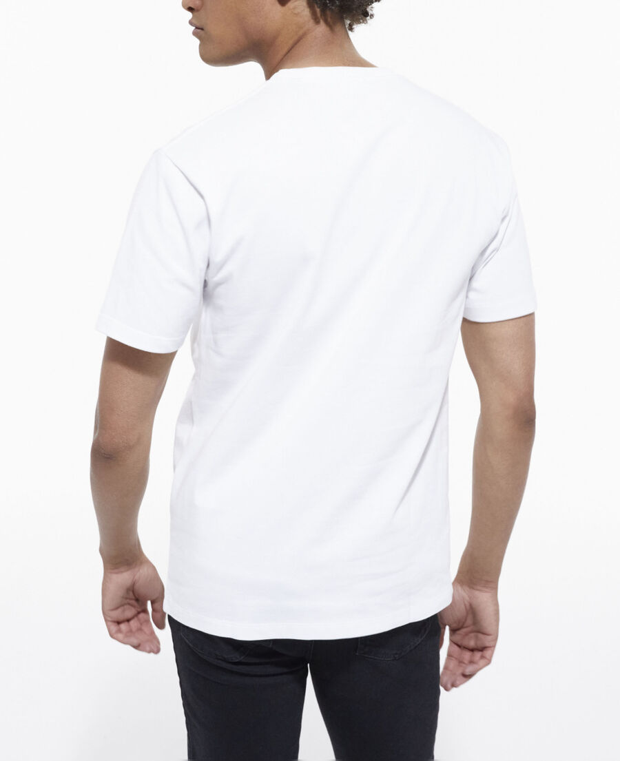 zweifarbiges t-shirt mit siebdruck