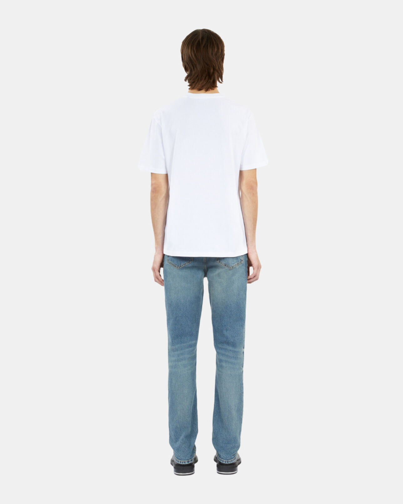 The Kooples MEN WHITE white t-shirt with logo embroidery