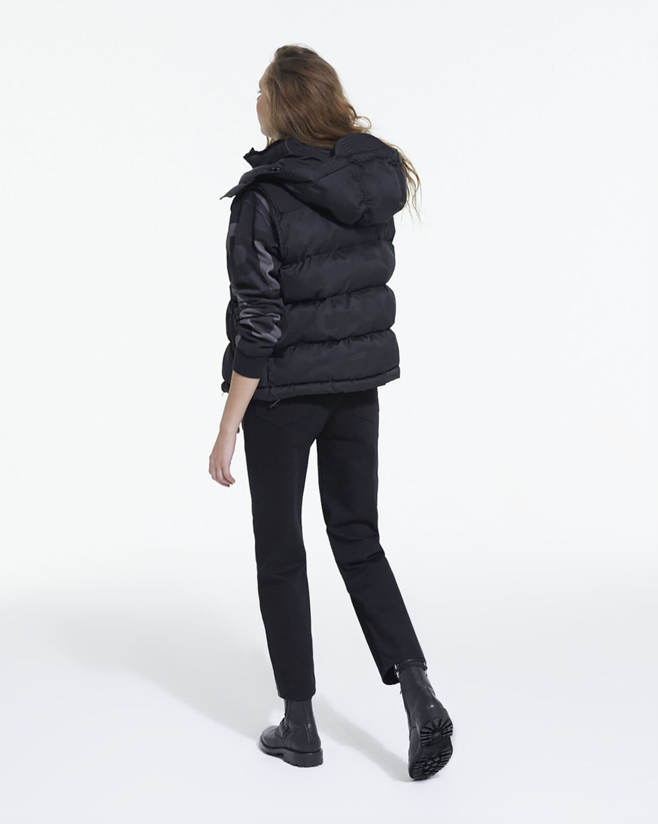 The Kooples FEMME BLACK doudoune logo the kooples noire