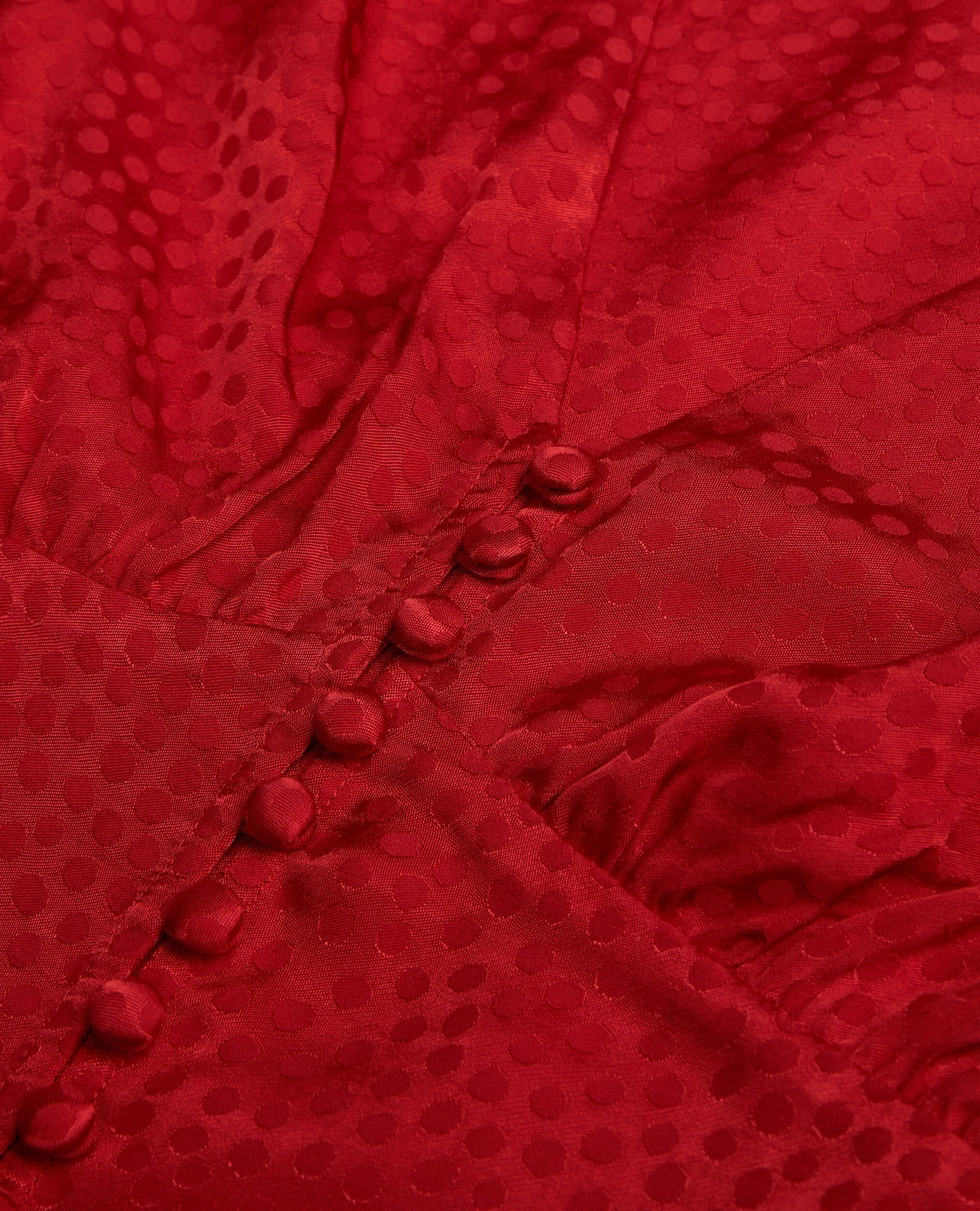 Top court à pois jacquard rouge, ORIENTAL RED, hi-res image number null