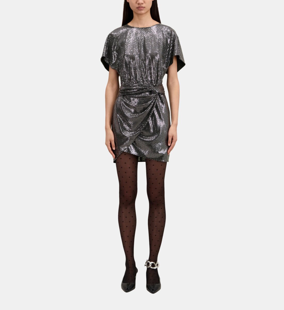 Short deals metallic dress