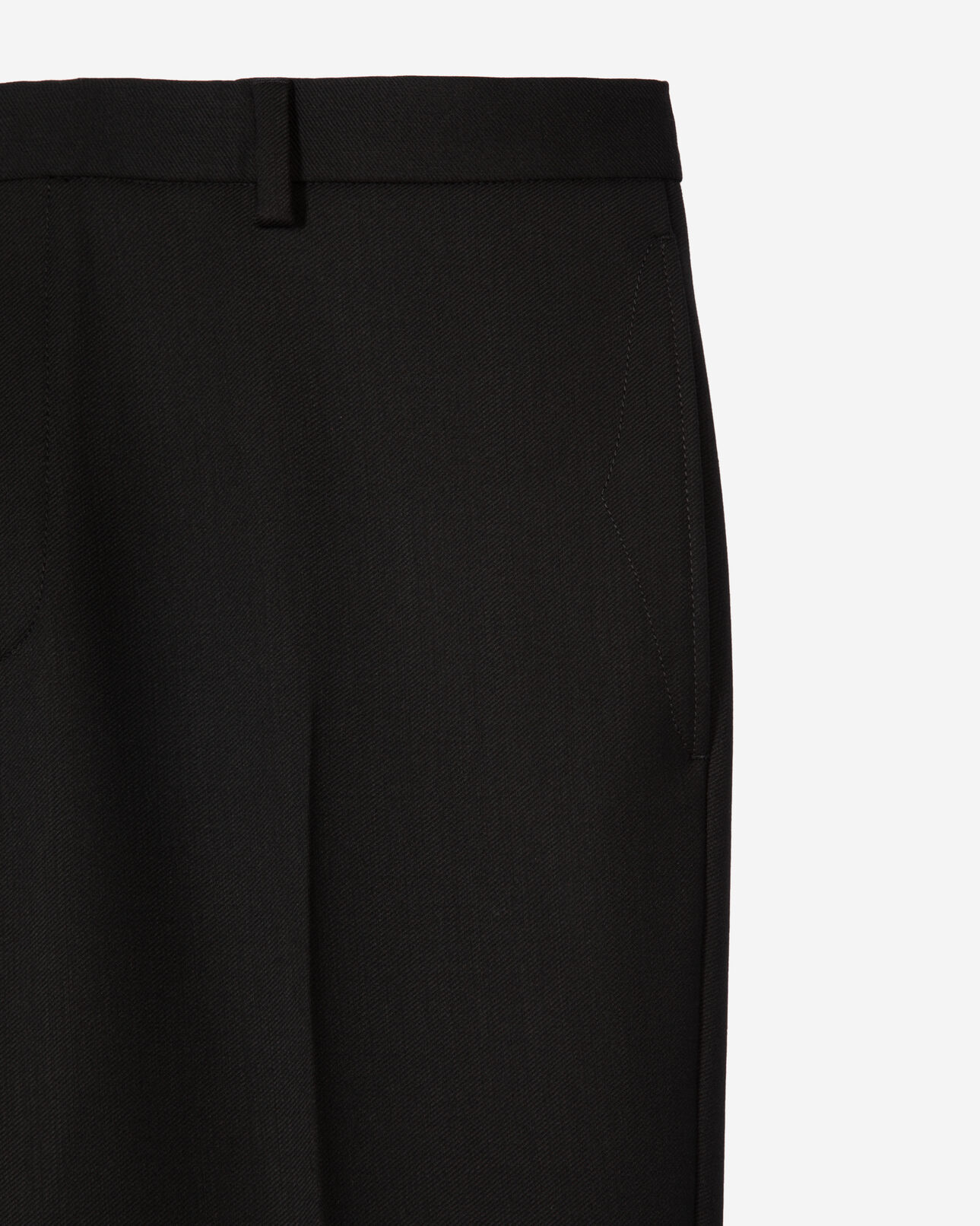 The Kooples HOMME BLACK pantalon droit en laine noir