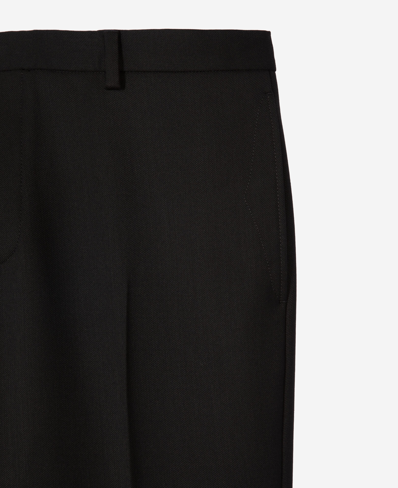 The Kooples HOMME BLACK pantalon droit en laine noir