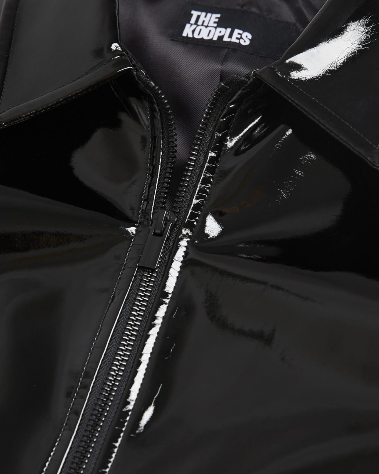 The Kooples FEMME BLACK blouson court vinyle noir