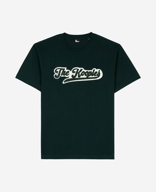 The Kooples MEN BOTTLE GREEN t-shirt with dark green patch