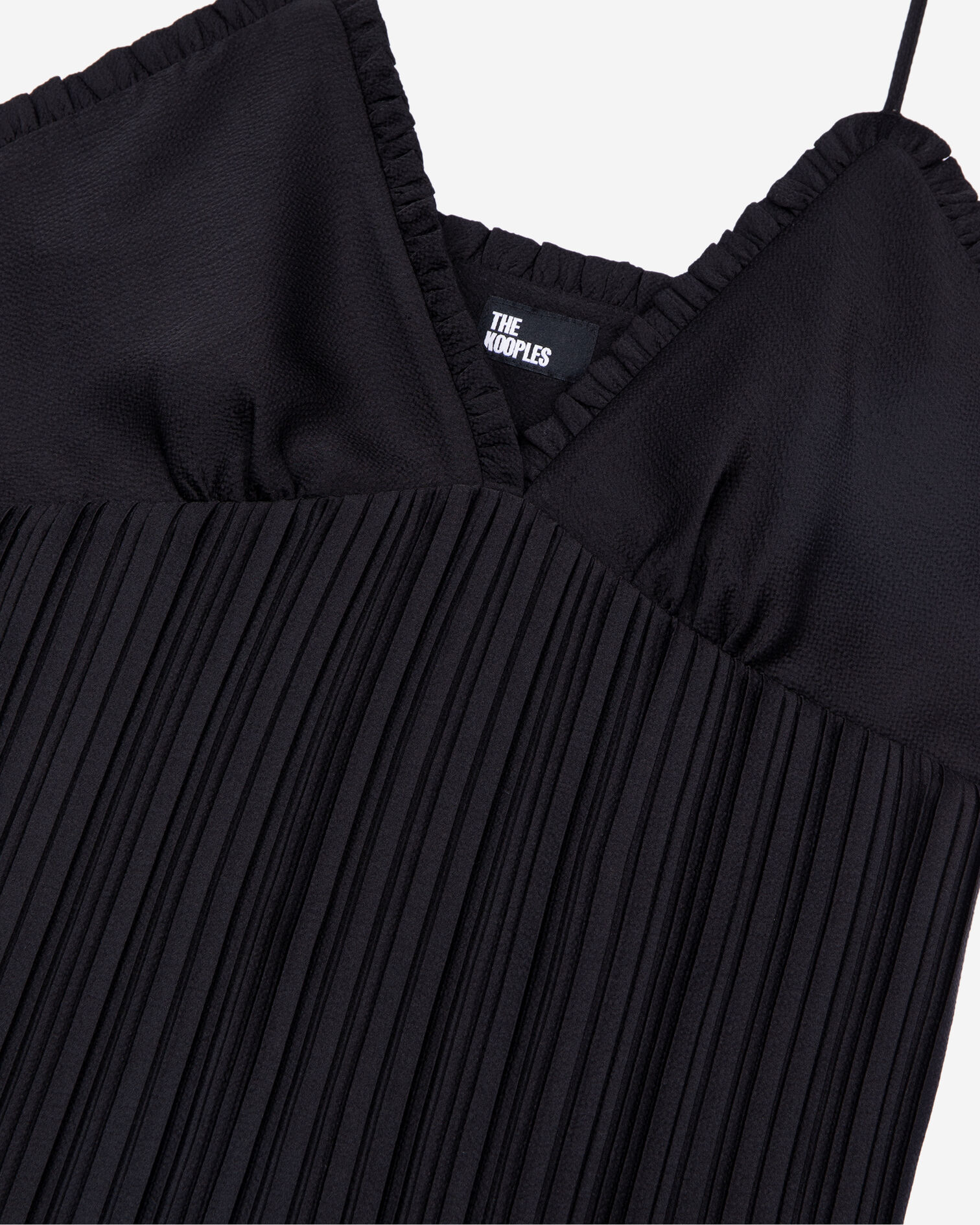 Black pleated camisole, BLACK, hi-res image number null