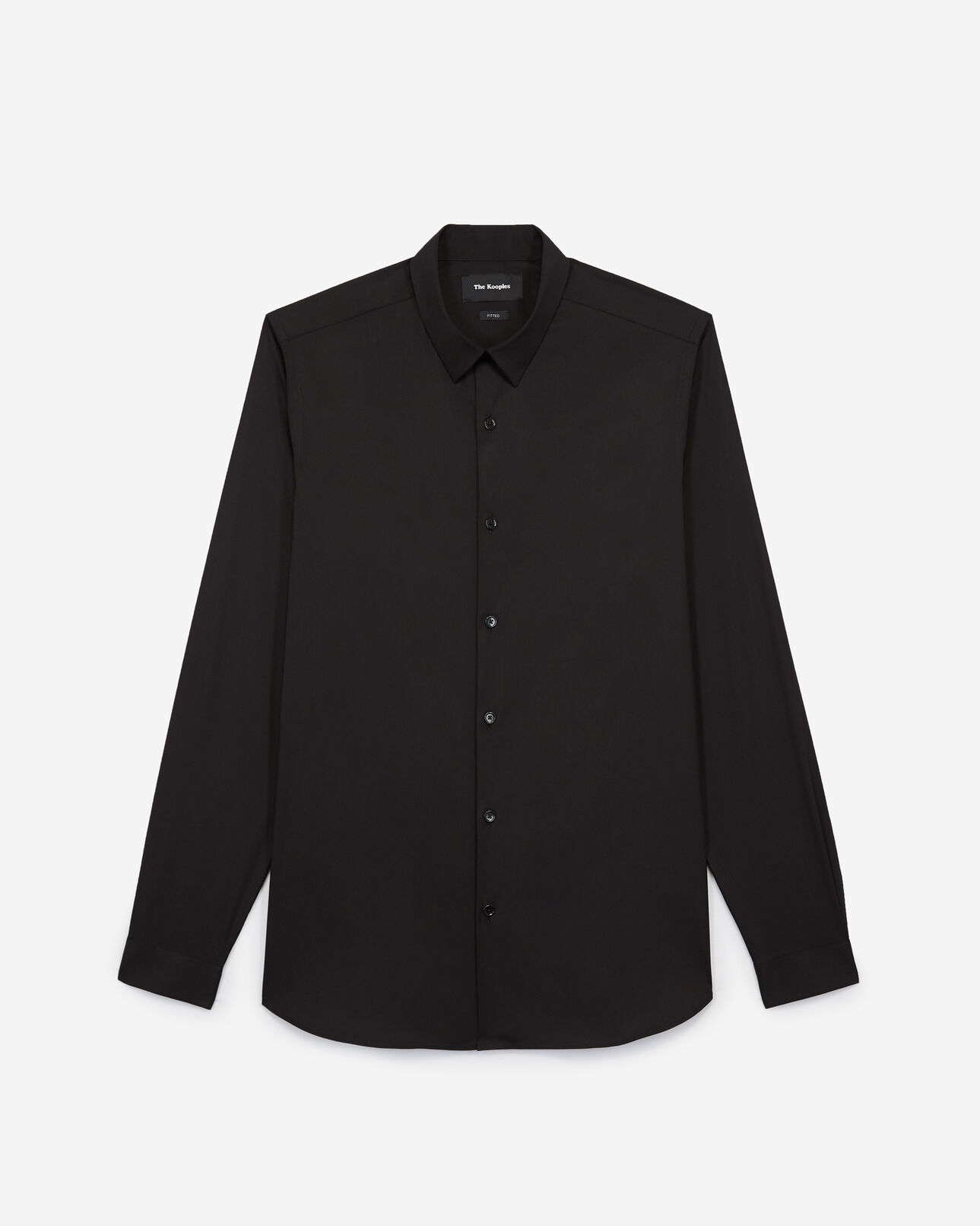 The Kooples HOMME BLACK chemise col boutonné noire coupe ajustée