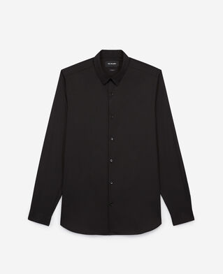 The Kooples HOMME BLACK chemise col boutonné noire coupe ajustée