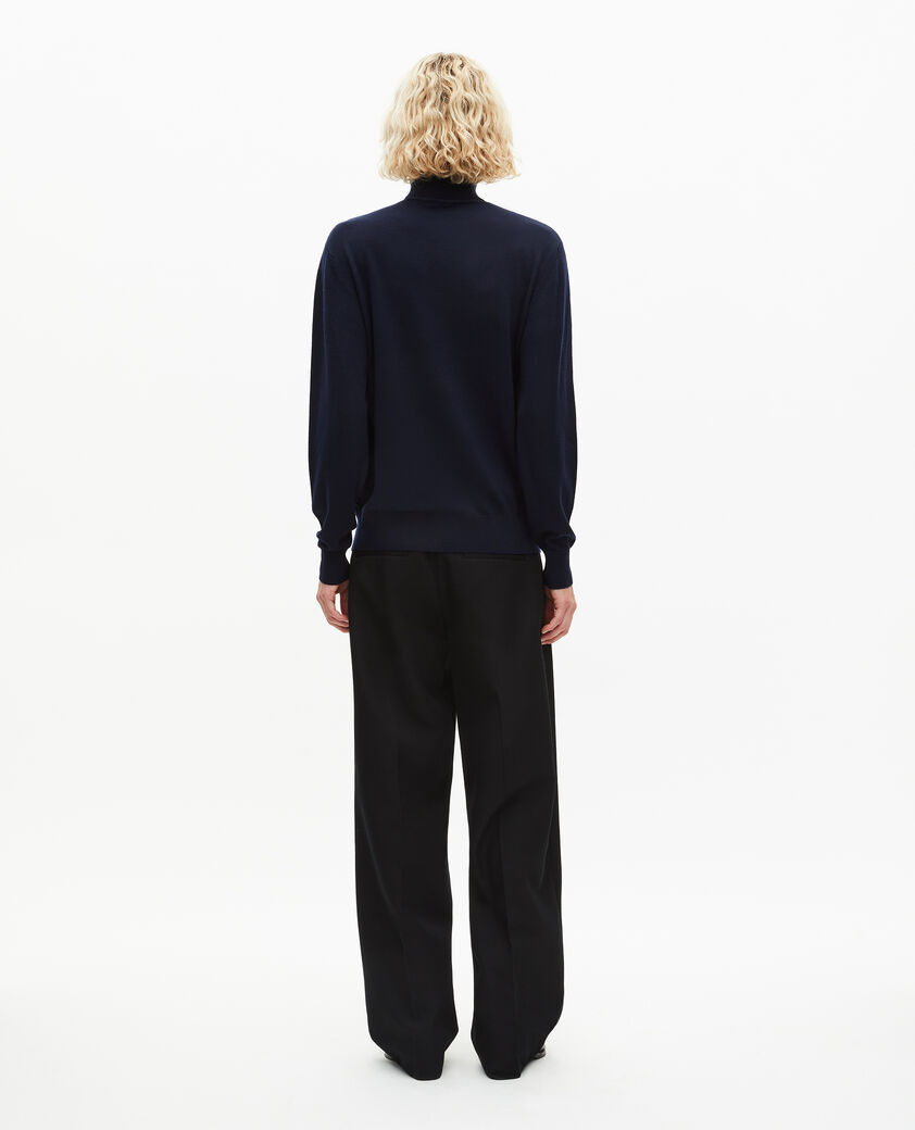 The Kooples H NAVY navy merino wool turtleneck sweater