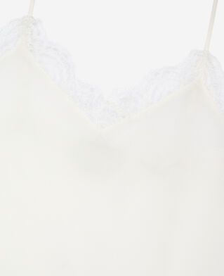The Kooples WOMEN ECRU ecru silk and lace camisole