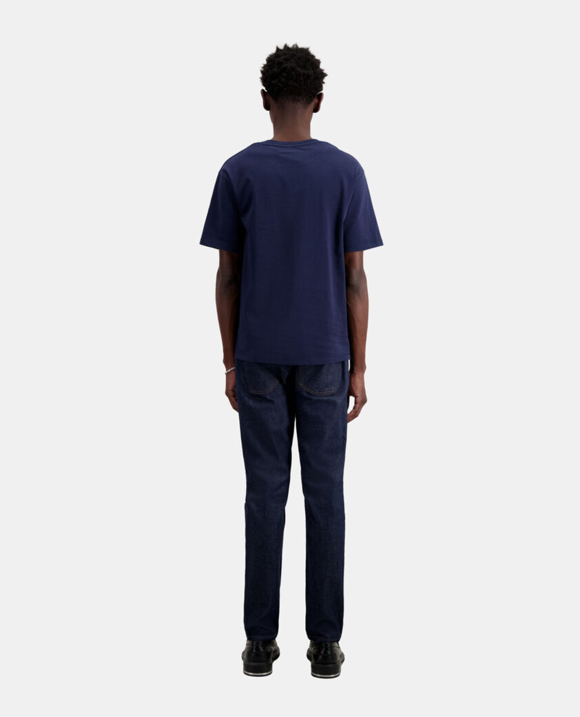 The Kooples HOMME NAVY t-shirt homme bleu marine avec s&eacute;rigraphie 11 rue de prony