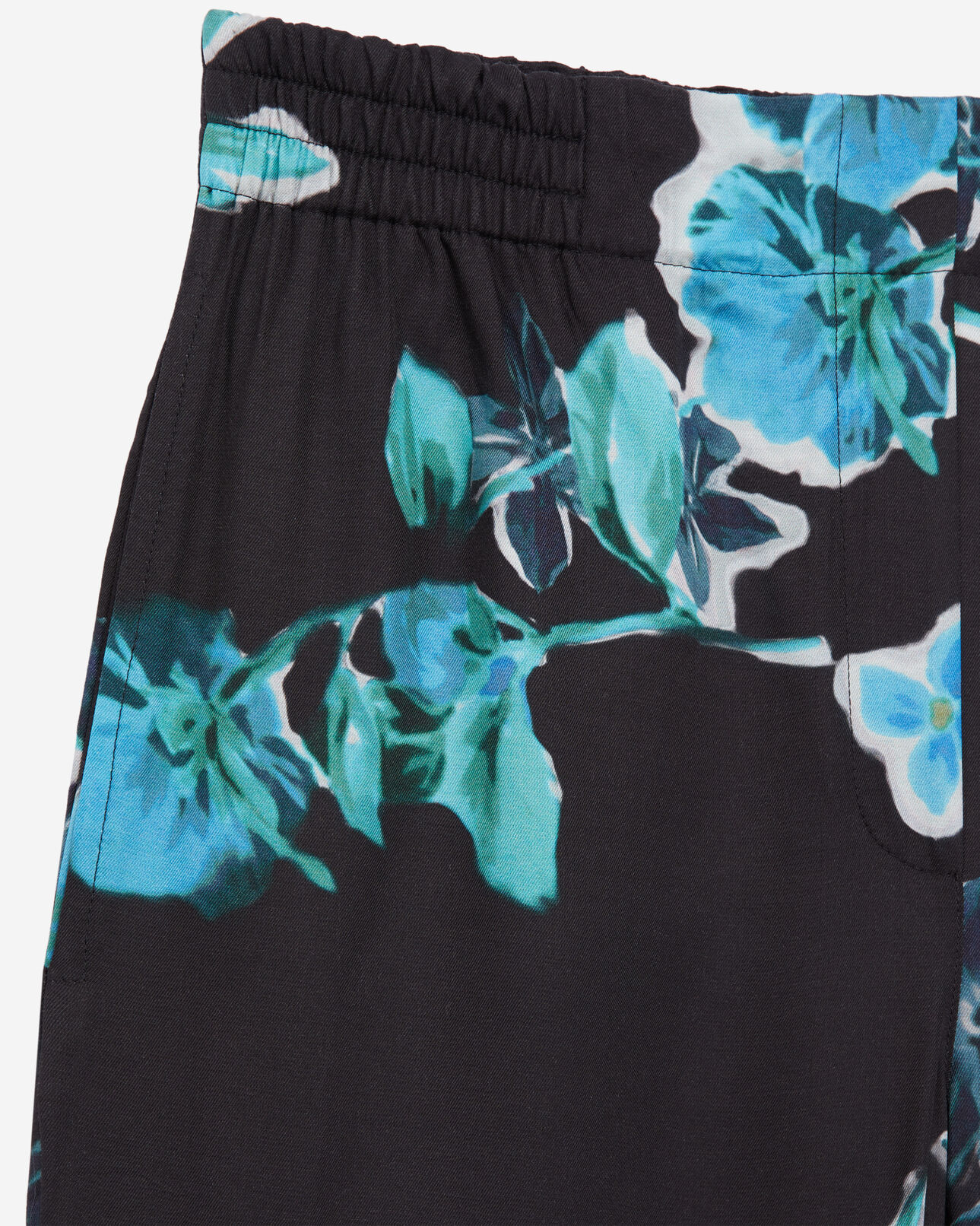 The Kooples WOMEN BLACK BLUE printed trouser