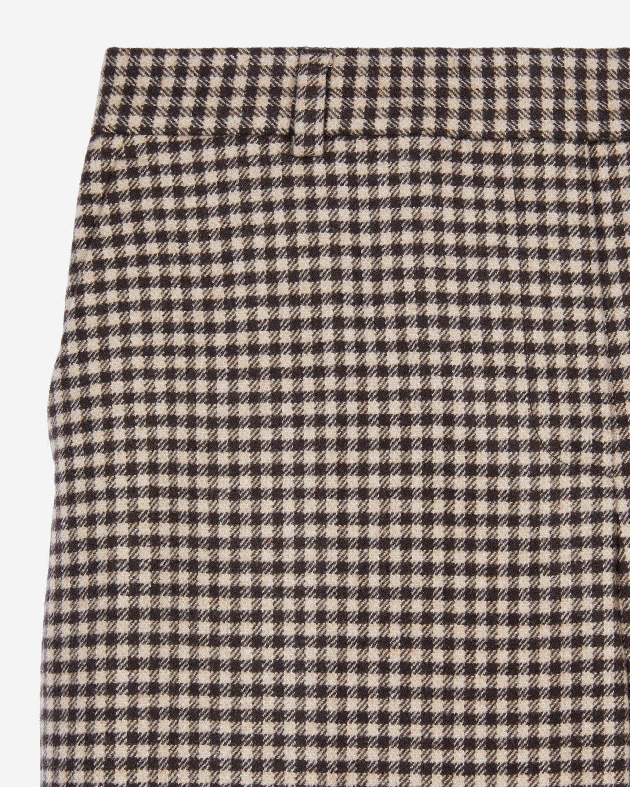 The Kooples FEMME ECRU BLACK pantalon tailleur ample à carreaux vichy