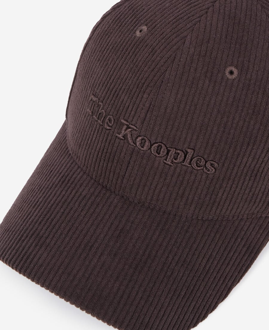 The Kooples DAMEN BROWN braune kappe aus cordsamt