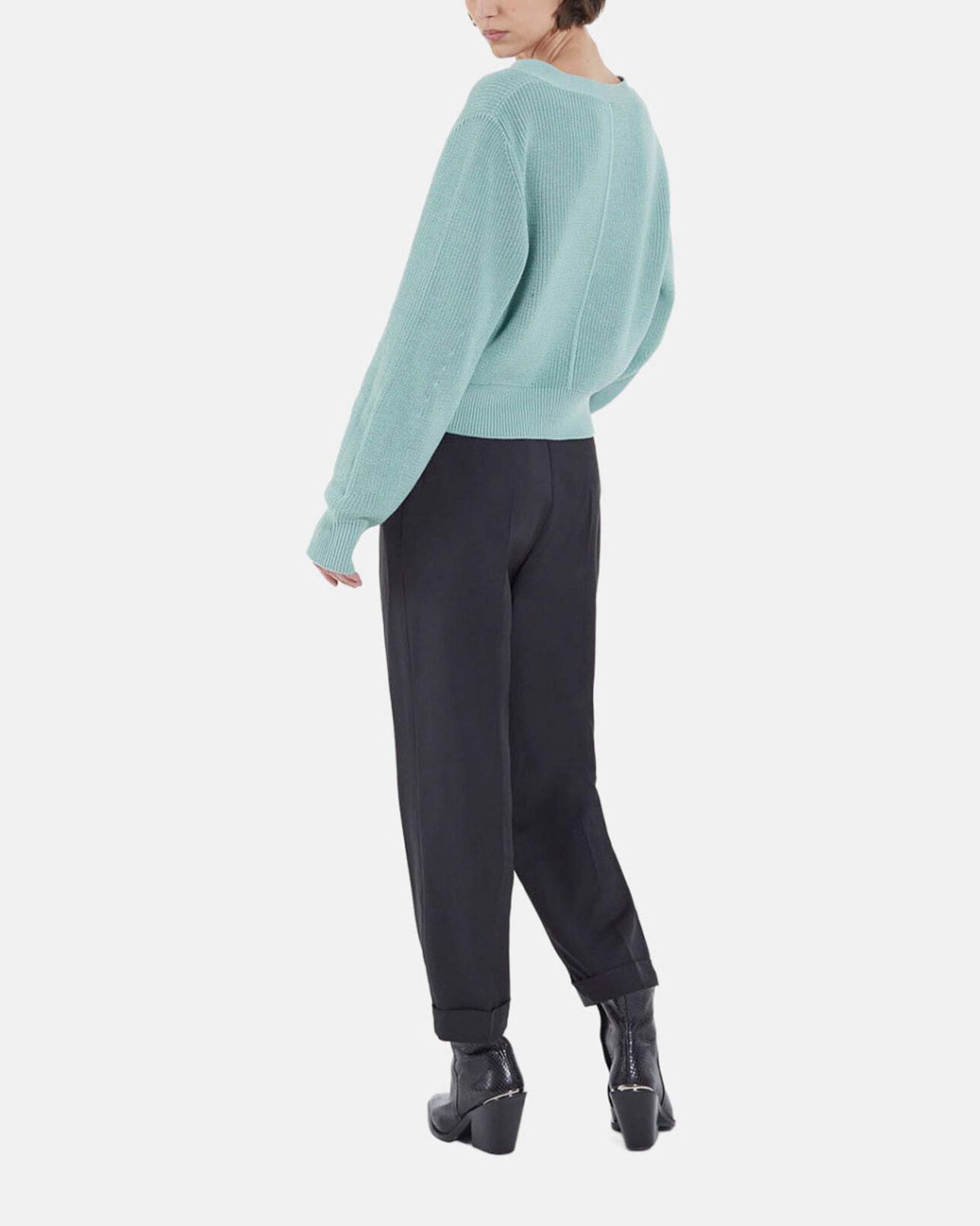 The Kooples WOMEN BLACK loose-fitting wool suit pants