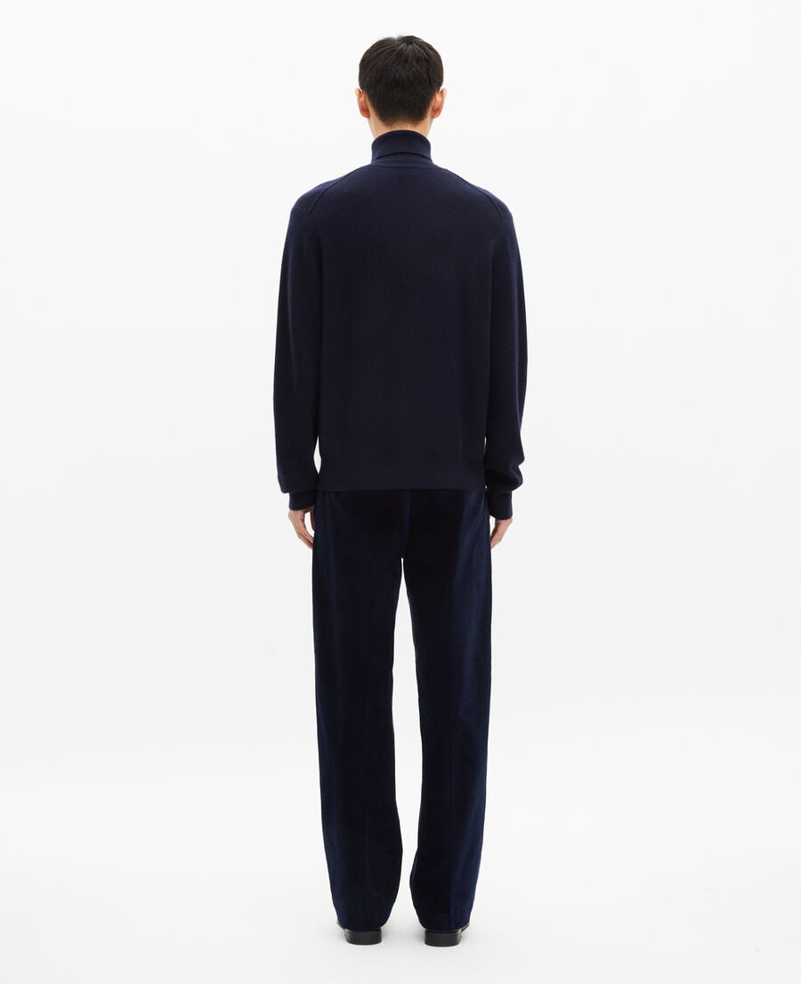 The Kooples H NAVY navy cashmere turtleneck sweater
