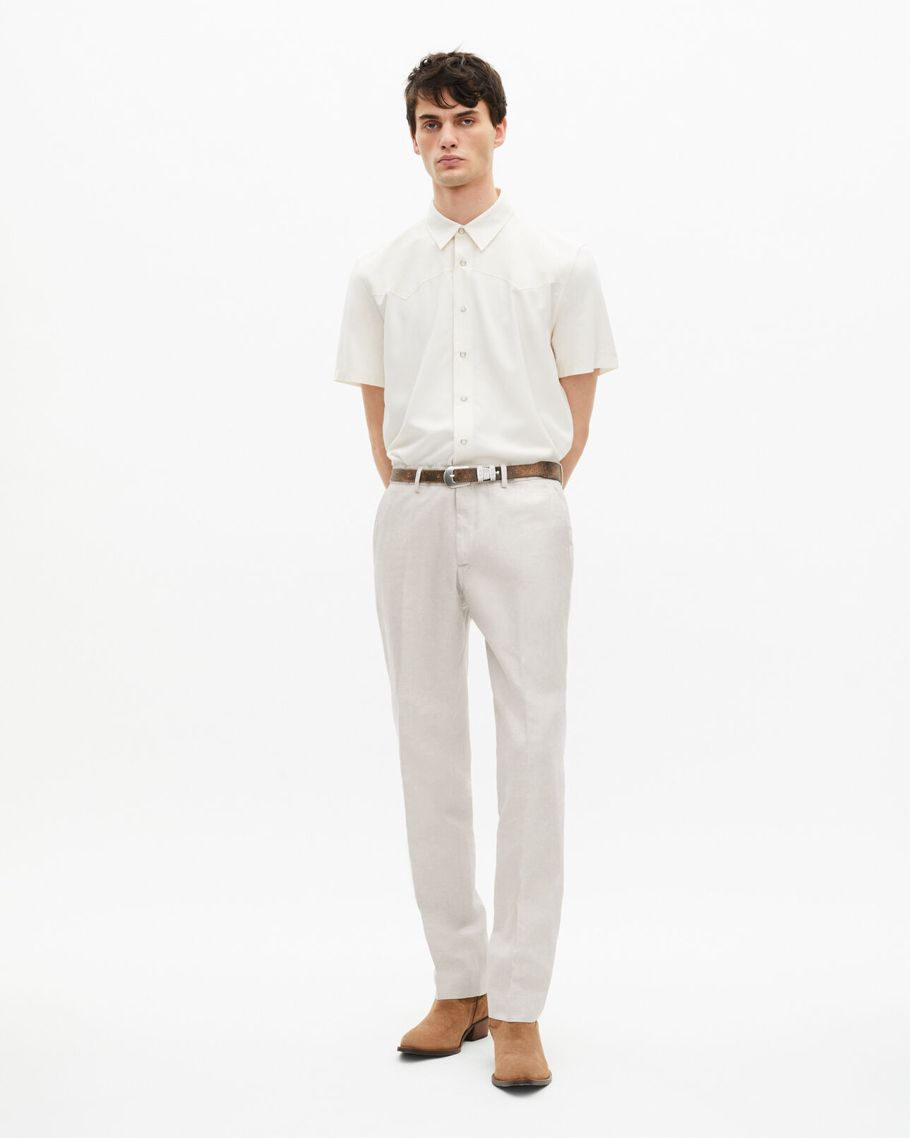 The Kooples MEN ECRU ecru suit pants